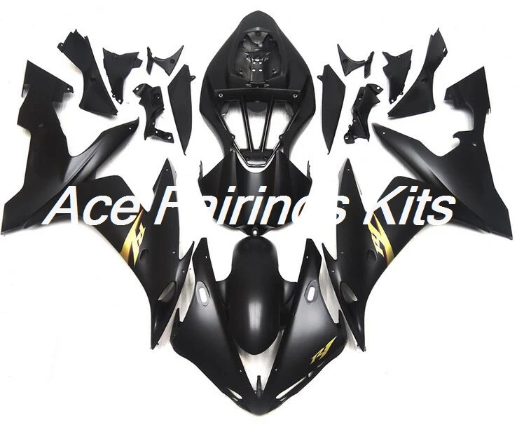 Топ впрыска ABS мотоцикл обтекатель подходит для Yamaha R1 2004 2005 2006 04 05 06 YZF R1 Полный обтекатели Комплекты Черный матовый Великобритания