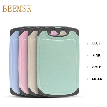 

BEEMSK Kitchen Chopping Block Chopping Board Plastic Heat Resistant chopping Blocks Fruit Cutting Boards Kitchen Tools