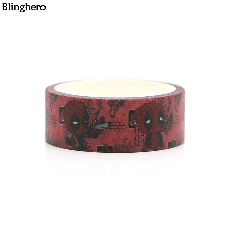 Bling hero Cool Guy 15 мм X 5 м мой герой васи лента рукоделие изоляционная лента клейкие ленты Мультяшные декоративные ленты модные переводные наклейки BH0043