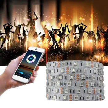 

ICOCO 16.4ft 30/60 LEDs/m LED Strip Light Set Smart Wifi Control RGB Colorful Waterproof LED Strip+Power Supply+Wifi Control New