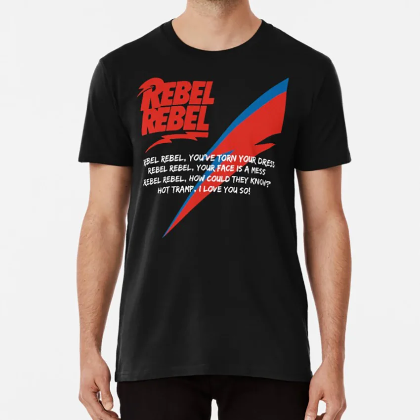 Rebel Words футболка Девид Боуи музыкальный певец сочинитель артист икона