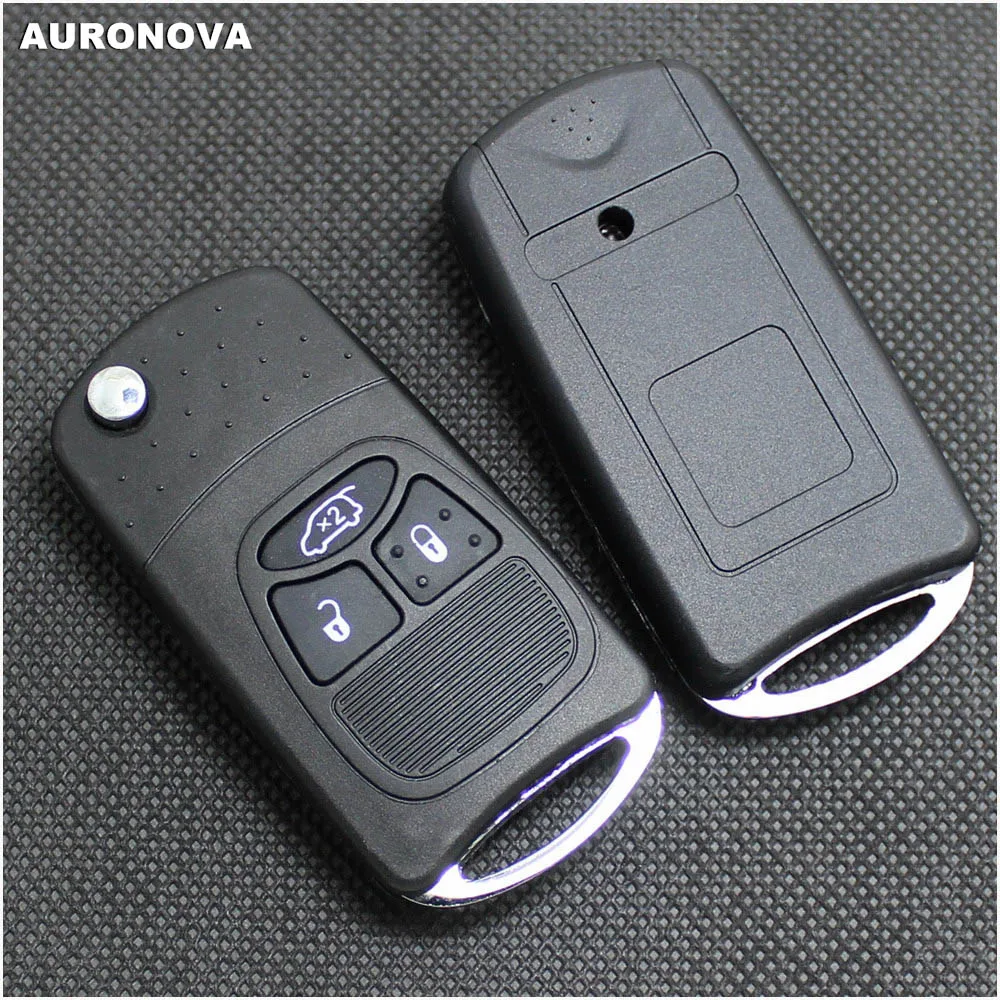 Auronnova обновленный Складной Корпус ключа для CHRYSLER Dodge Jeep Avenger Nitro Dodge 2 кнопки дистанционный ключ-брелок от машины чехол