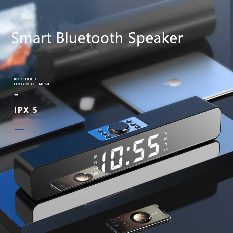 

Subwoofer Bluetooth Speaker Home Super Bass Computer Wireless Bluetooth Mini Portable Speaker with USB Alarm Clock Speaker