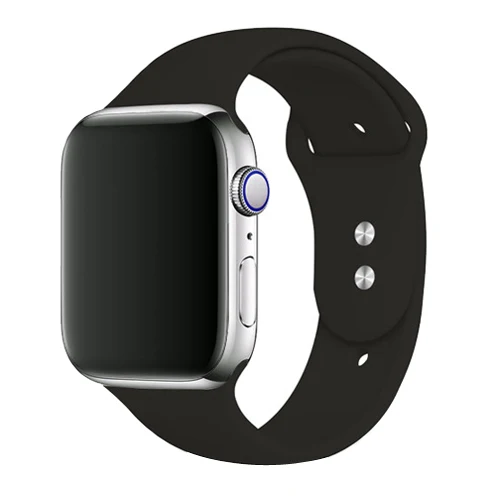 Спортивный ремешок для часов для apple watch, ремешок 42 мм, 38 мм, версия apple watch 4/5/3/2/1 44 мм 40 мм наручных часов iwatch, браслет, силиконовый ремешок для часов аксессуары - Цвет ремешка: 17-Dark gray