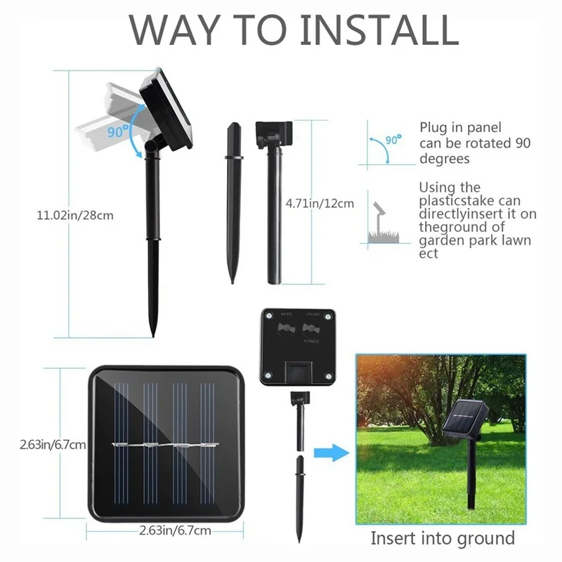 

Household Solar Light Strings Leds Color Outdoor Decoration Lamp for Garden Party Waterproof Globe Starry Fairy String Lights