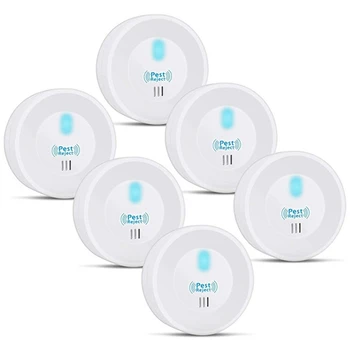 

6Pack Ultrasound Insect Repeller Household Rat Repeller Cockroach Repellent Anti Mosquito Mouses Mite Devices EU Plug