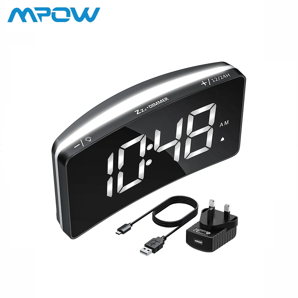 

Mpow Upgraded LED Clock Digital Alarm Clock with Night Light Touch Control 5 inch LED Display Snooze Function Alarm for Bedroom