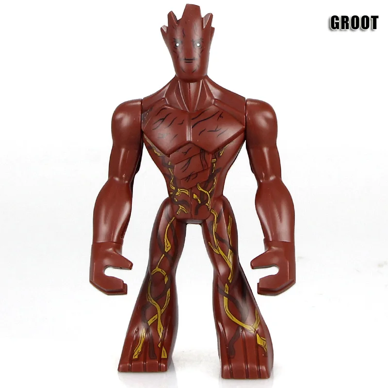 Одиночный Marvel Мстители 4 Treeman ракета енот пистолеты танос Халк строительные блоки детские игрушки - Цвет: Сливовый
