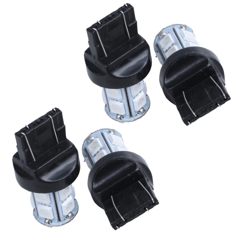 4X Red T20 7443 380 W21/5W Car 13 SMD 5050 LED Stop Tail Brake Turn Lights Bulbs | Автомобили и мотоциклы