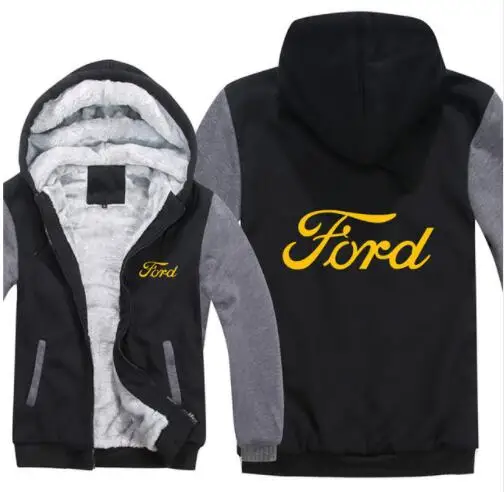 Ford толстовки зимняя мужская куртка модная повседневная шерстяная флисовая толстовка Ford пуловер Мужское пальто - Color: 12