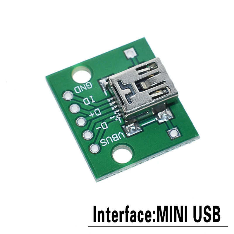 5 шт. USB Мужской разъем/MINI MICRO USB для DIP адаптер Женский Разъем 2,54 Разъем b type-C USB2.0 3,0 женский PCB конвертер