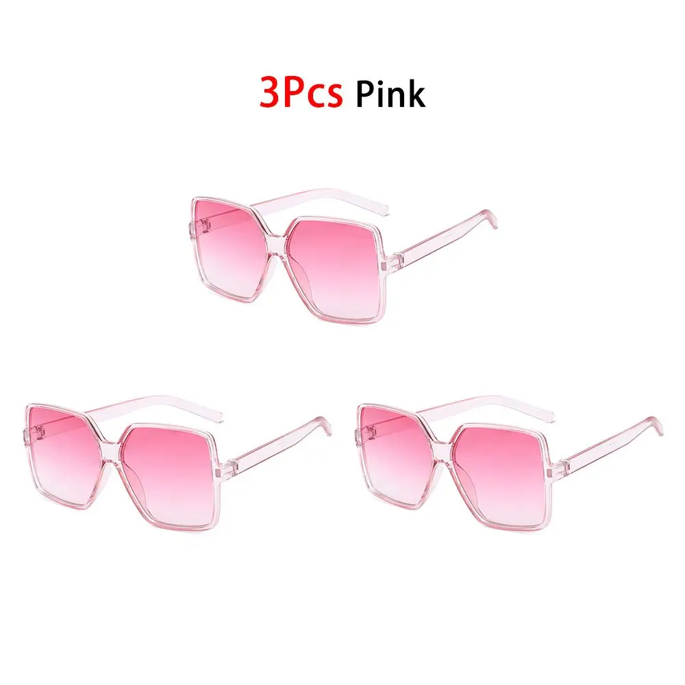 1/3Pcs Vintage Oversized Sunglasses Fashion Shades Square Sun Glasses UV Protection Big Frame Flat Top Eyewear oversized square sunglasses Sunglasses