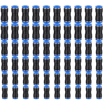 

100Pcs/Pack PU Pneumatic Fittings I Type 2-Way Straight Connector for 8mm Tube