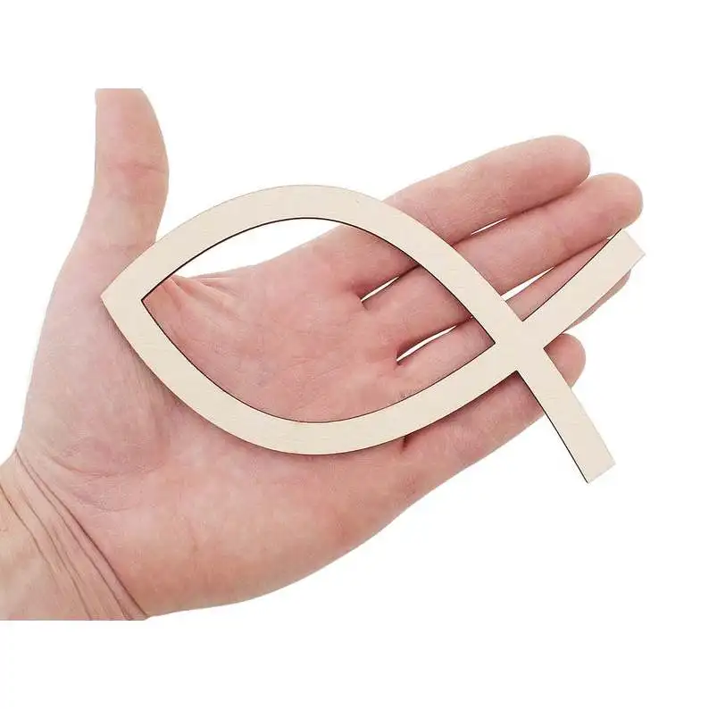 

Wood Christian Fish Cutout (15cm) Shape Art Projects Craft Decoration Gift Decoupage Ornament Craft Supply Unpainted 1132