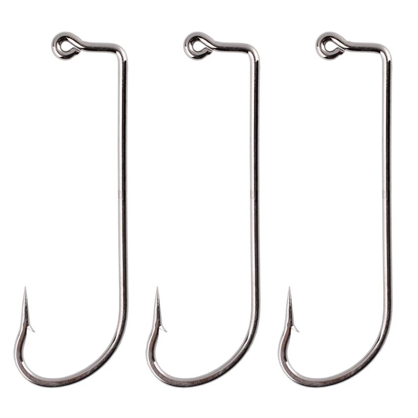 100ピースオフセットジグフックサイズ2 5 0 高炭素鋼ジグフック釣りフックシングルフックナマズ Hook Catfish Jig Hook Sizesjig Hook Aliexpress
