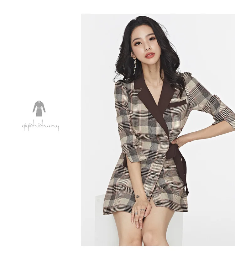 Half Sleeve Plaid Jumpsuit Lady Body One Piece Pants Office Mujer Workout Clothes for Women Fall Jumpsuits Romper Playsuit