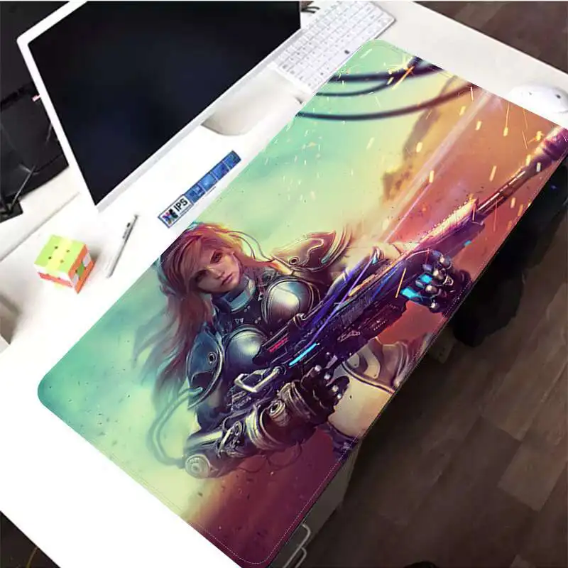 Maiya ваши собственные коврики Starcraft геймер скорость мыши розничная маленький резиновый коврик для мыши большой коврик для мыши клавиатуры коврик - Цвет: Lock Edge 30x80cm