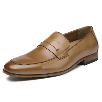 

Awakndland Men's Dress Shoes Slip-On Loafer-Comfort Casual Leather Shoes