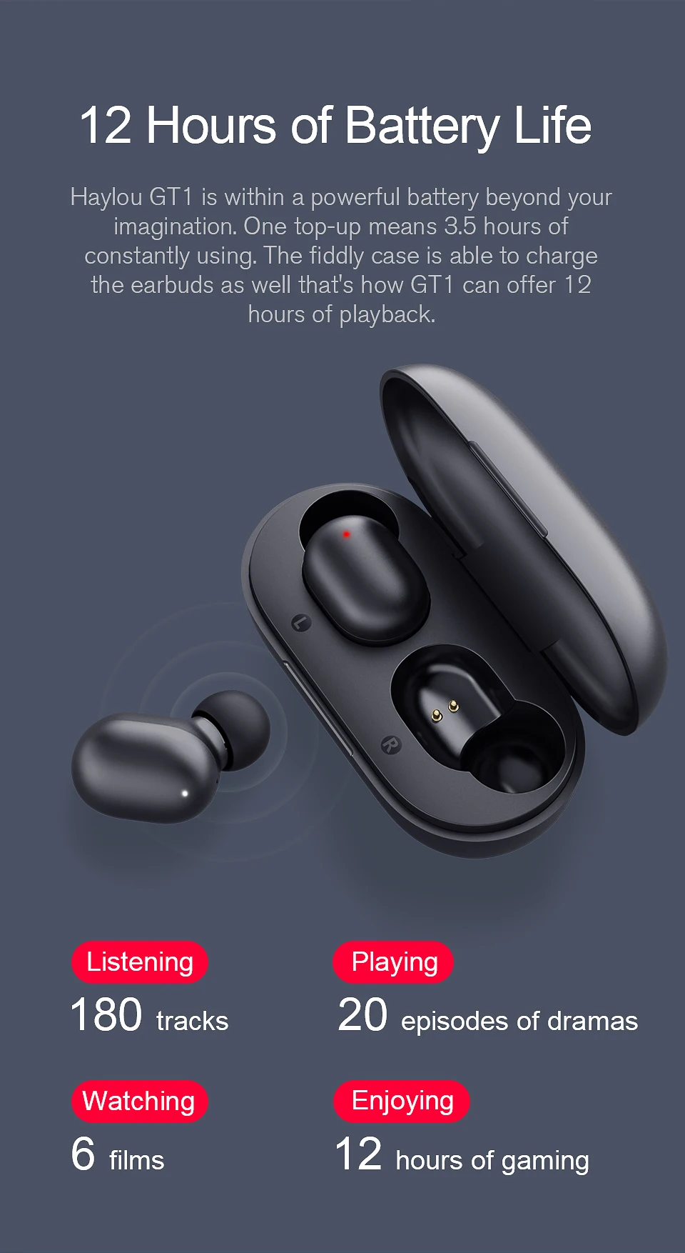 Haylou GT1 TWS отпечатков пальцев сенсорные Bluetooth наушники, HD стерео беспроводные наушники, шумоподавление игровая гарнитура