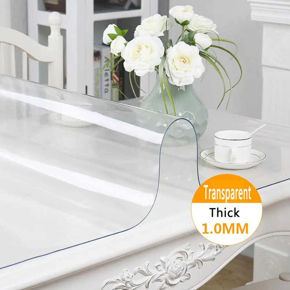 

Waterproof Soft Clear Tablecloth Table Cover Mat Pad Desk Protectors Home Decor PVC Tablecloth Table cloth Transparent Table Cov