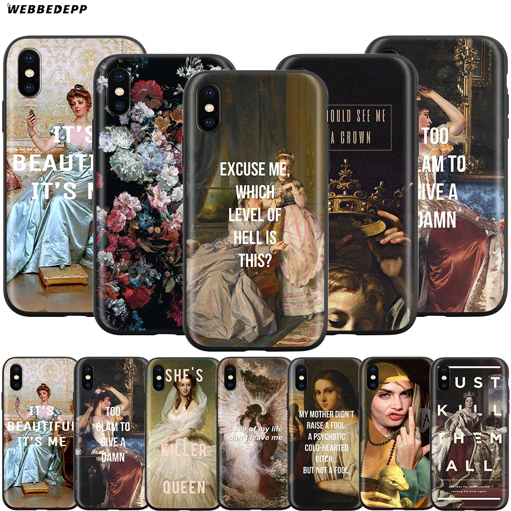 Webbedepp художественная картина маслом английский короткий чехол для Apple iPhone 12 Mini 11