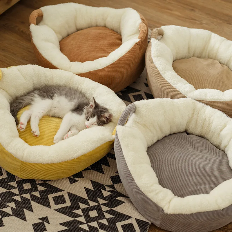 Pet Lounger мягкий котенок гнездо теплая кровать для кошки спальный коврик для домашних животных Конура для маленьких средних собак боди для чихуахуа подушка для щенка