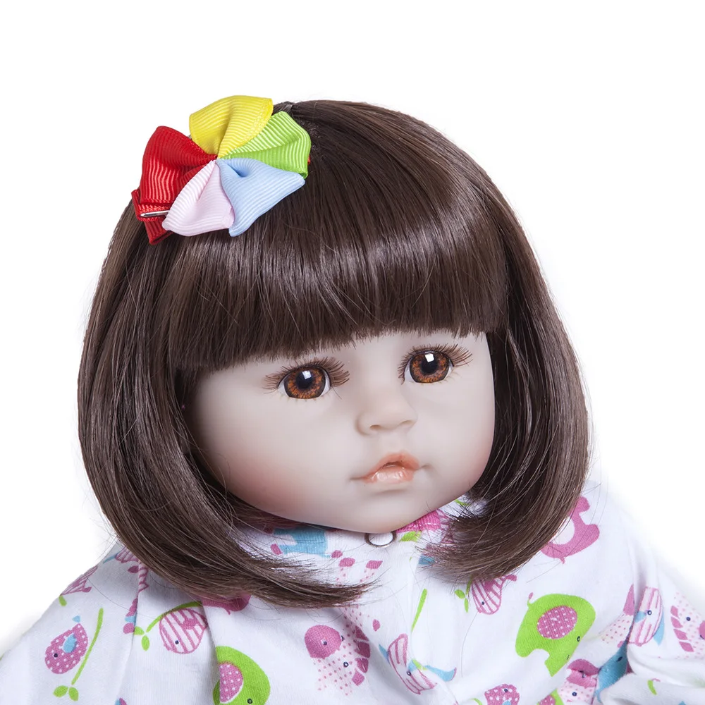 Pickwoo 18 дюймов 48 см bebes кукла-реборн для маленьких девочек Мягкие силиконовые куклы Boneca reborn Brinquedos Bonecas подарки на день детей игрушки - Цвет: 1