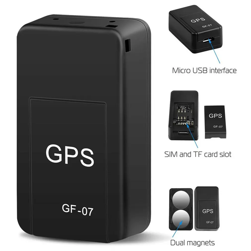 Mini GF07 Magnetic Car Tracker GPS Real Time Tracking Locator Device Magnetic GPS Tracker Real-time Vehicle Locator Dropshipping ring keypad siren Alarms & Sensors