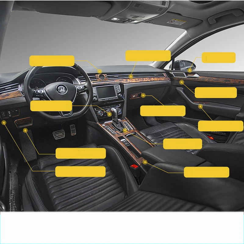 Lsrtw2017 АБС карбоновое волокно под дерево, Автомобильный Центральный контроль, аксессуары для автомобиля, Стайлинг для Volkswagen Passat B8, вариант