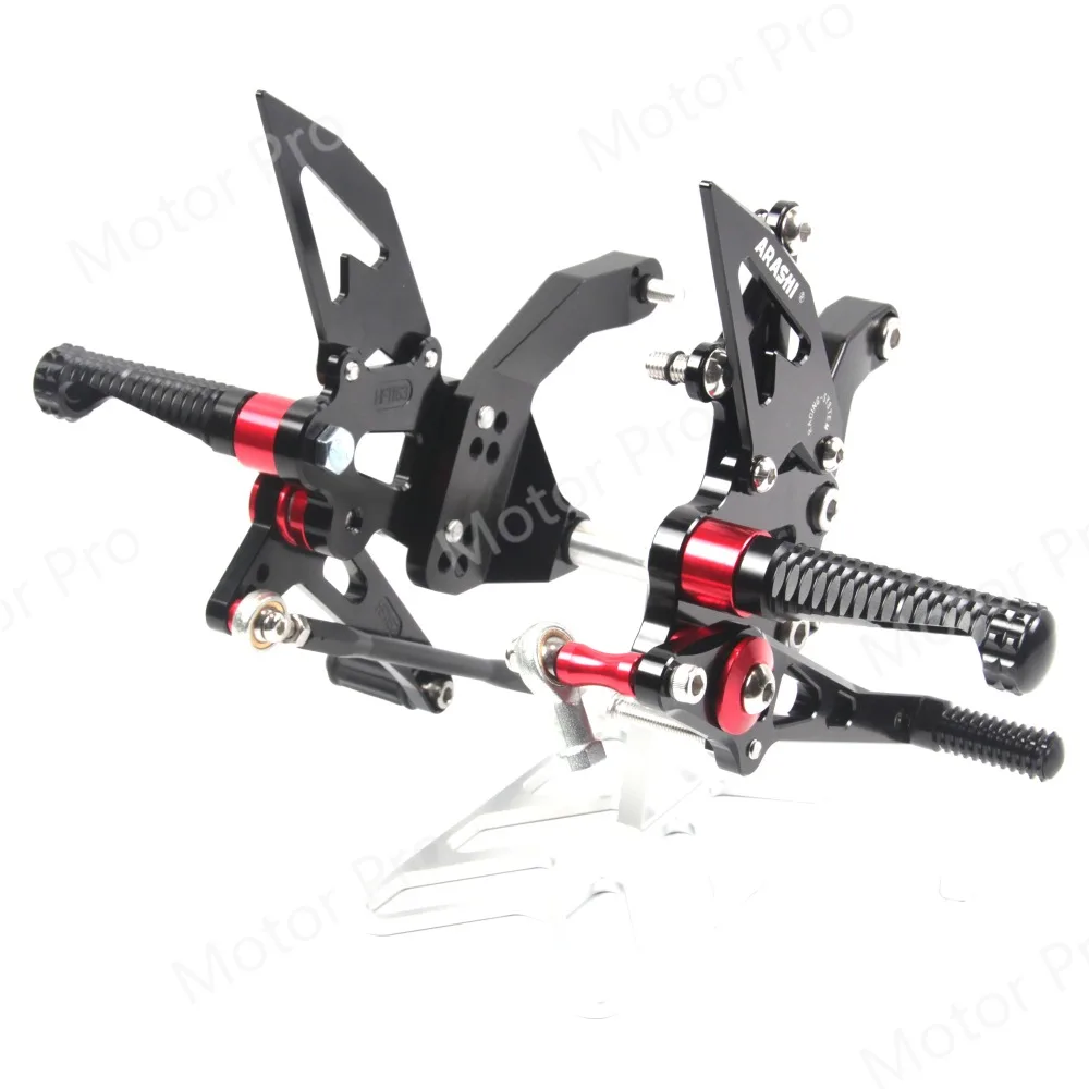 Adjustable Footrests For KAWASAKI Z900 ZR900 Z-900 ZR 900 Motorcycle Parts Foot Rests Pegs Rearsets Pedal BLACK