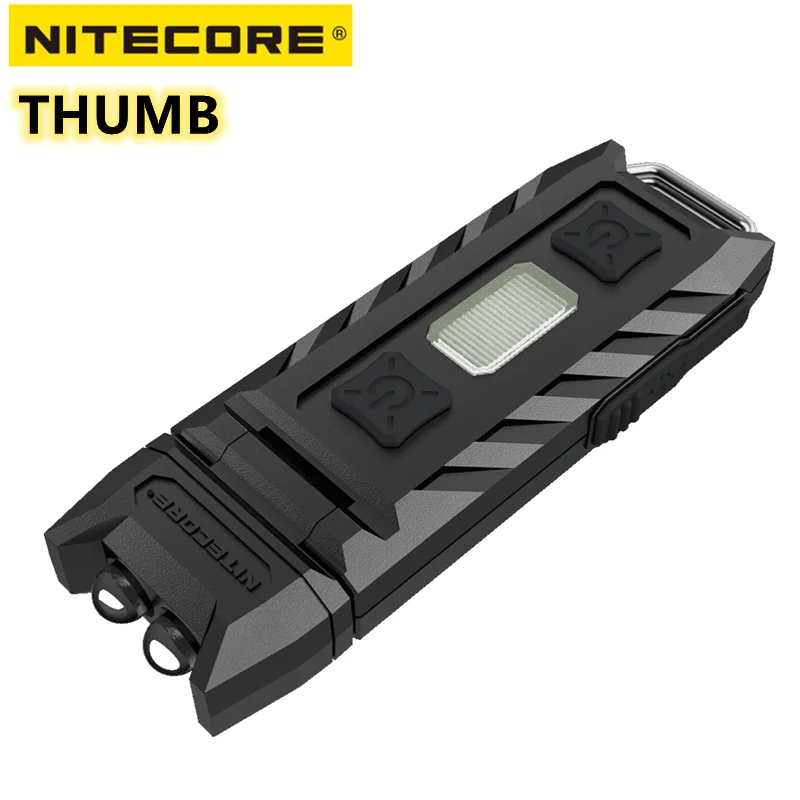 NITECORE THUMB Mini Led Flashlight USB Rechargeable Dual light Source 120° Thumb Corner Portable Built-in battery Keychain Light | Лампы и