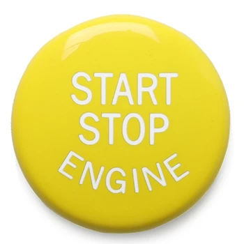 

Yellow Engine Start Stop Button Cover for BMW E-Chassis E46 E60 E90 E92 E87 E82 E64 E70 E71 E53 E89 E39