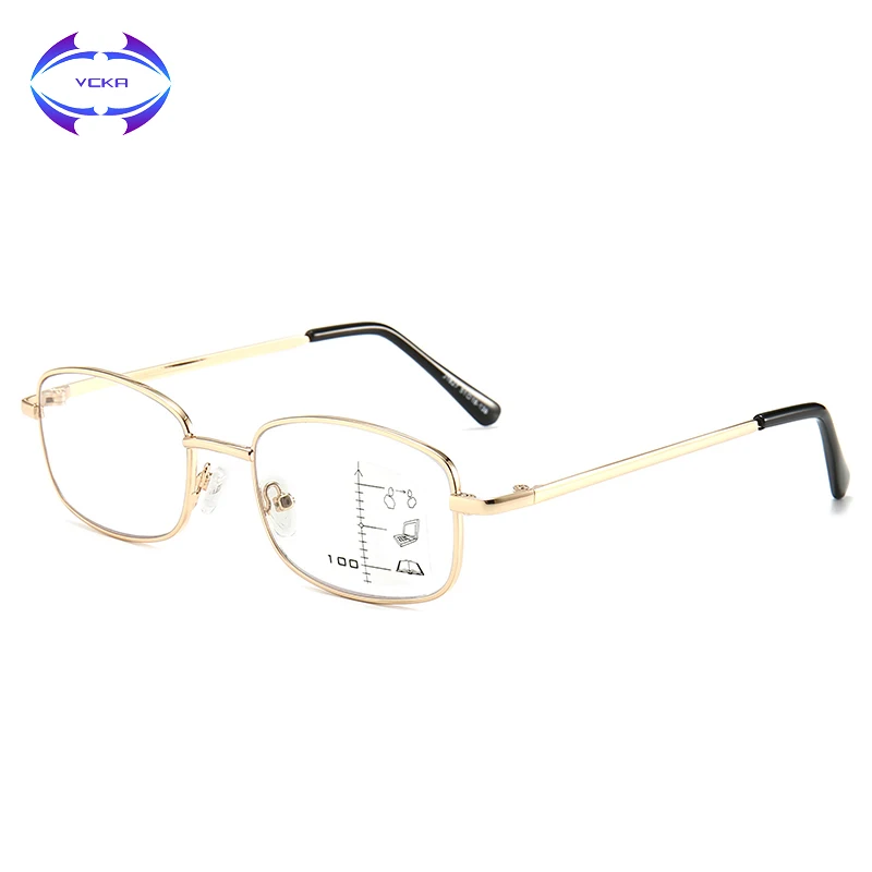 Металлические прогрессивные многофокальные очки для чтения VCKA бифокальные