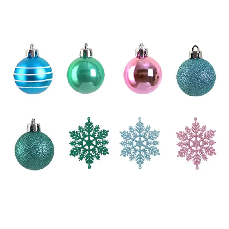 24Pcs Ball Hanging Colorful Adorable Christmas Ball for Home Party Yard