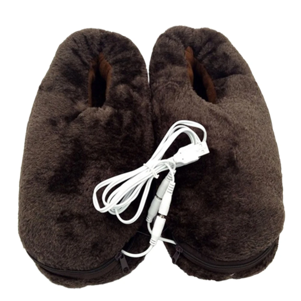 

Portable Cold Relief USB Gift Heated Slipper Soft Reliable Home Feet Warmer Winter Pad Practical Electric Heating Shoes