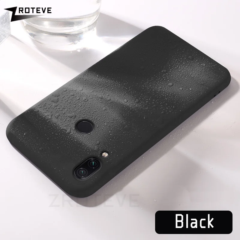 Black Для Redmi Note 7 Чехол ZROTEVE мягкий чехол для сенсорного экрана жидкий силиконовый чехол для Xiaomi Redmi Note7 Note 7 Pro Чехол для телефона - Цвет: Black