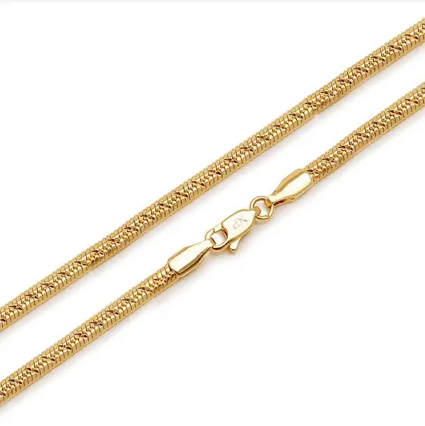 18k gold plated MxGxFam(60 см* 3 мм) маленькая цепочка в виде змеи для мужчин, модные ювелирные изделия, золотой цвет, 18 К, вышивка, никель, медь - Окраска металла: 18k gold plated