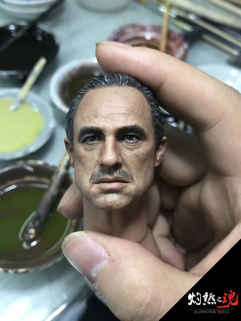 

1/6 Scale Male PVC Doll Head Carved Sculpt Head Model for 12'' Man Figure Body Toy action figure Model Accessories