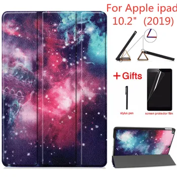 

Case for New iPad 10.2 2019 7th Generation Funda Magnetic Folding Flip Stand PU Leather Smart Cover for iPad 10.2 Case+Fi