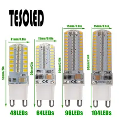 G9 Светодиодная лампа “Кукуруза” лампы 7 Вт 9 Вт 10 Вт 12 Вт SMD 2835 3014 48 64 96 104 светодиодный s светодиодная лампа на замену галогеновым лампам, AC220V