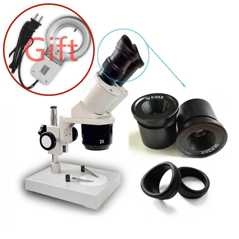 Industrial Microscope Binocular Stereo Microscope Clock Watch Cell Phone Repairing Tool WF10X WF15X WF20X Eyepieces Available
