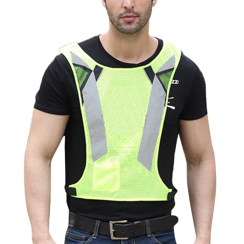 

High Visibility Vest Night Reflective Safety Waistcoat for Sports Running Riding DQ-Drop
