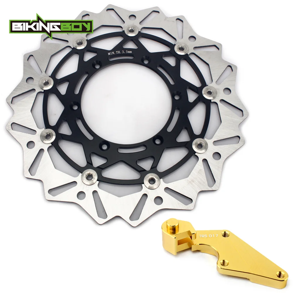 BIKINGBOY 320 мм передние тормозные диски роторы, Brakcet для Yamaha YZ 250 F YZ 250F 2007- YZ 450 F YZ 450F 2008