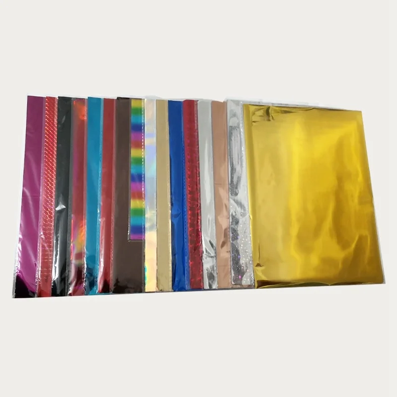 Papel de aluminio para estampado en caliente, laminador de transferencia en caliente para impresora láser elegante artesanal, 20x29cm, A4, 50 Uds.