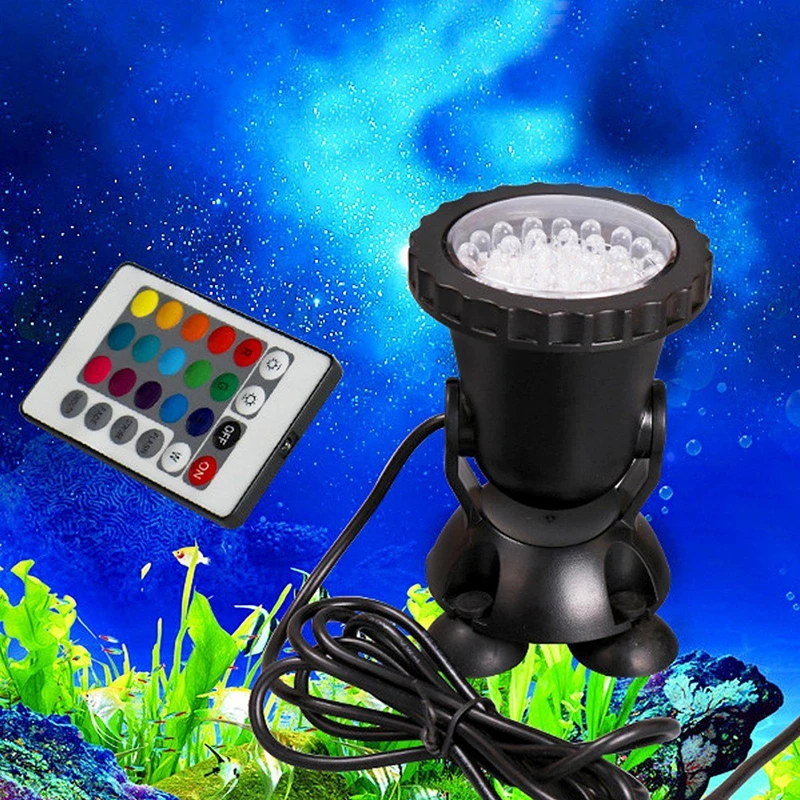 

RGB Pool Light 36 Leds Color Changing LED Swimming Pool Light With Remote Control Landscaping Spotlights Water Grass Fill Light