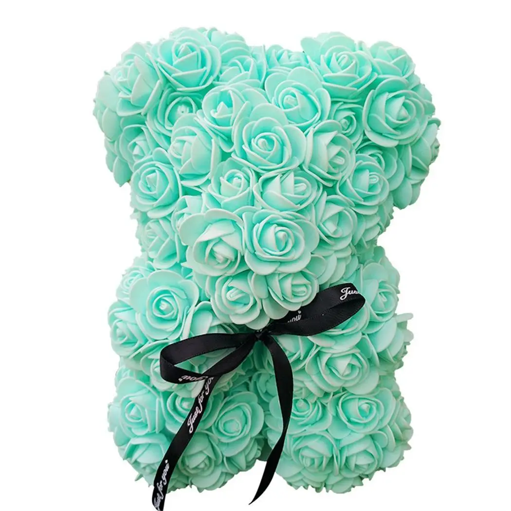 rose bear 4 Роза Медведь кукла имитация цветы из материала pe Романтический 1-13 как изображение День Святого Валентина букет подарок - Цвет: rose bear 4