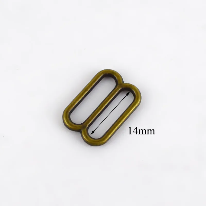 Brass-14mm Meetee 5/10 шт. 14-50 мм металлический-хомут с круглым воротником для мальчиков и девочек Тройная Пряжка бюстгальтера кольца Ползунки ремешок настроить пряжку застежка пошив одежды «сделай сам» аксессуар - Цвет: Brass-14mm
