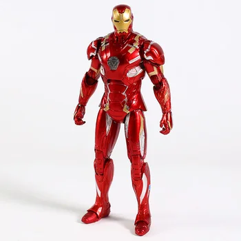

Hot Avenger Iron Man Mk46 With Light PVC Action Figure Model Toys Doll For Gift