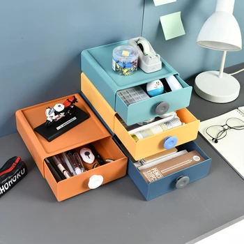 

Plastic Drawer Organizer Desktop Storage Box Small Box Office Desk Shelf Storage Cabinet Dressing Table Organizer Stackable Box