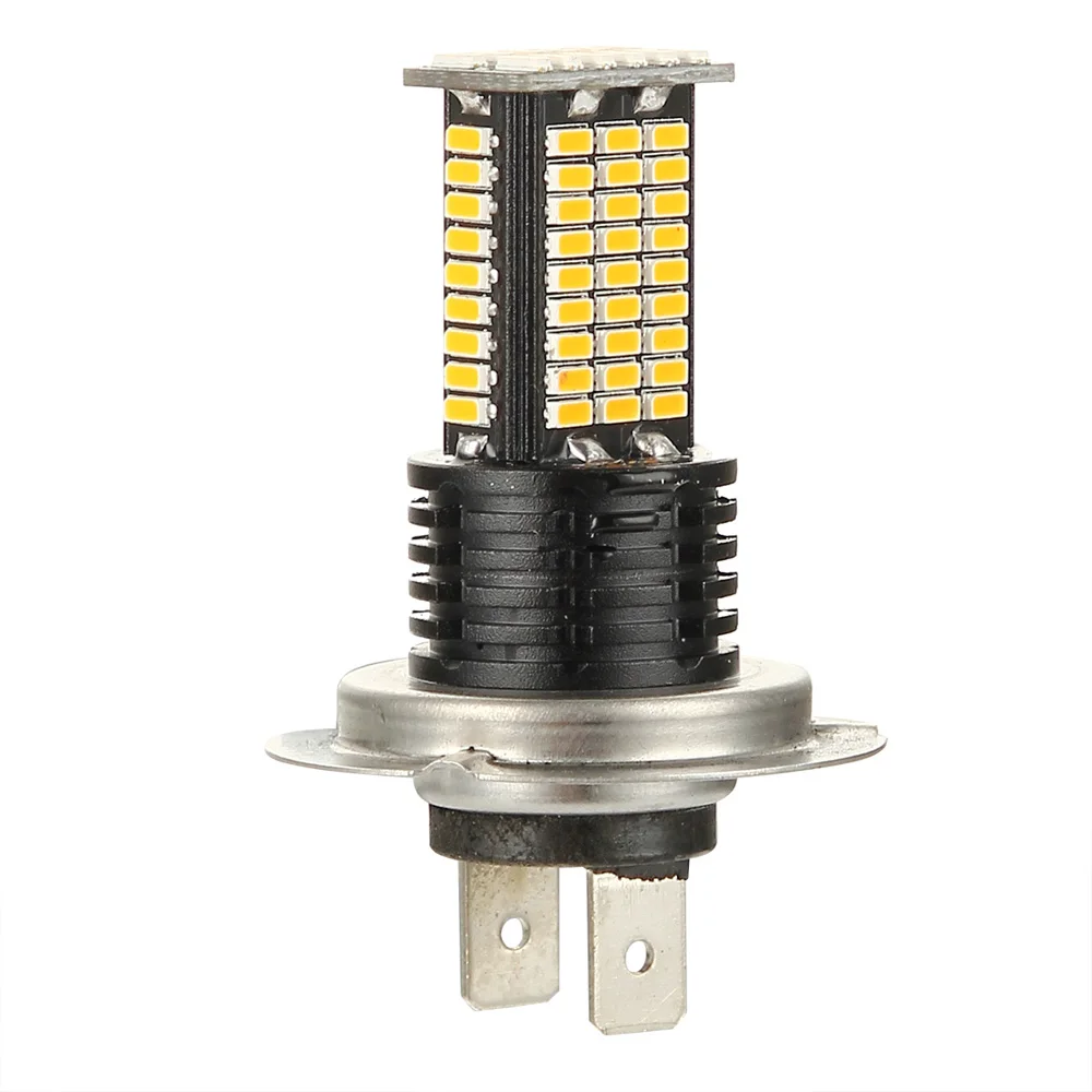 H7 светодиодный фонарь 3030SMD 3200LM Противотуманные фары лампы вождения 3000K желтый IP68
